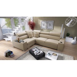 Narożnik Napoli II z funkcją spania oraz otwieranym barkiem Tkanina Amor Velvet 4302