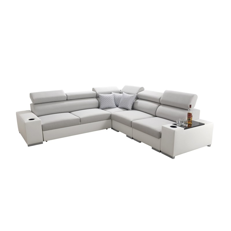 Narożnik Napoli III z funkcją spania oraz otwieranym barkiem Tkanina Luxo 6601 + Ecoskóra Narożnik Napoli III z funkcją spania oraz otwieranym barkiem Tkanina Luxo 6601 + Ecoskóra