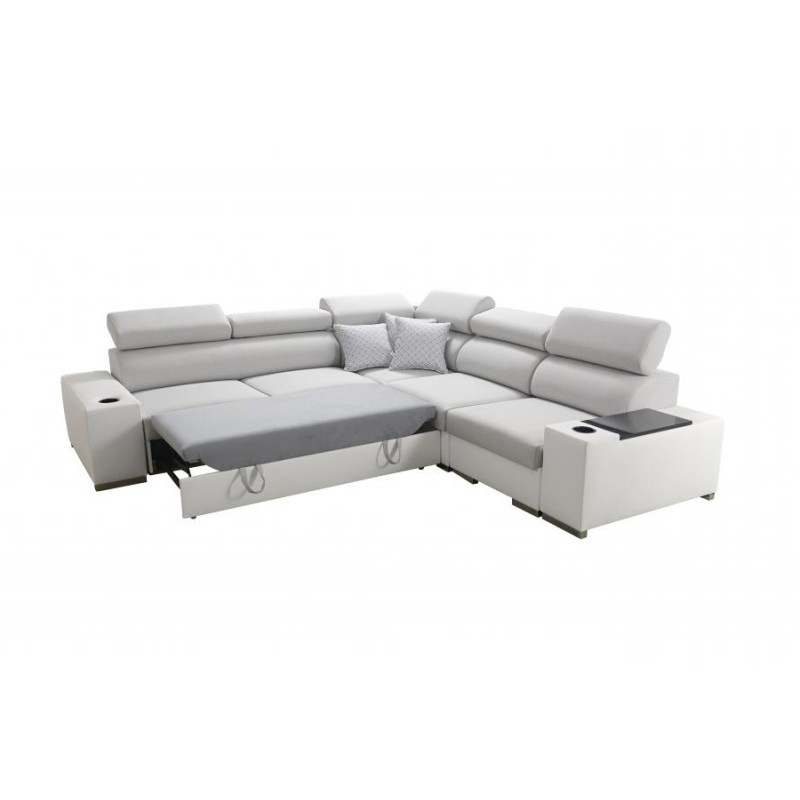 Narożnik Napoli III z funkcją spania oraz otwieranym barkiem Tkanina Luxo 6601 + Ecoskóra Narożnik Napoli III z funkcją spania oraz otwieranym barkiem Tkanina Luxo 6601 + Ecoskóra