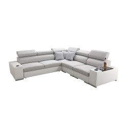 Narożnik Napoli III z funkcją spania oraz otwieranym barkiem Tkanina Amor Velvet 4311 + Ecoskóra Narożnik Napoli III z funkcją spania oraz otwieranym barkiem Tkanina Amor Velvet 4311 + Ecoskóra