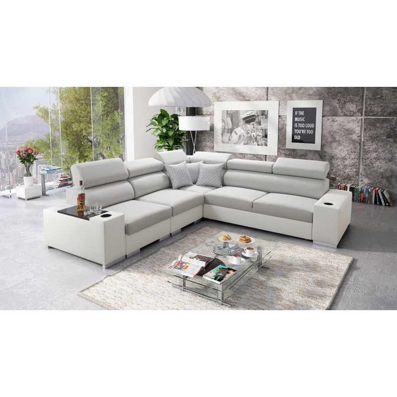 Narożnik Napoli III z funkcją spania oraz otwieranym barkiem Tkanina Luxo 6601 + Ecoskóra Narożnik Napoli III z funkcją spania oraz otwieranym barkiem Tkanina Luxo 6601 + Ecoskóra