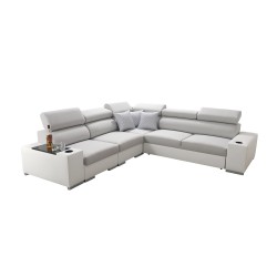 Narożnik Napoli III z funkcją spania oraz otwieranym barkiem Tkanina Amor Velvet 4301 + Ecoskóra Narożnik Napoli III z funkcją spania oraz otwieranym barkiem Tkanina Amor Velvet 4301 + Ecoskóra