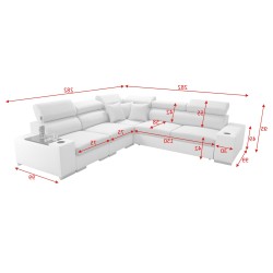 Narożnik Napoli III z funkcją spania oraz otwieranym barkiem Tkanina Amor Velvet 4304 + Ecoskóra Narożnik Napoli III z funkcją spania oraz otwieranym barkiem Tkanina Amor Velvet 4304 + Ecoskóra