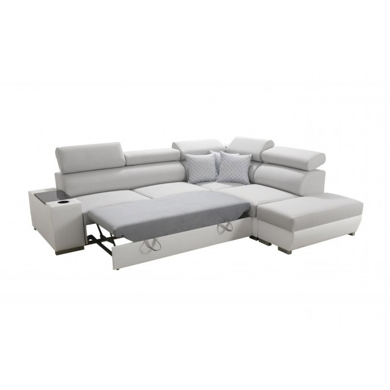 Narożnik Napoli III z funkcją spania oraz otwieranym barkiem Tkanina Luxo 6601 + Ecoskóra Narożnik Napoli III z funkcją spania oraz otwieranym barkiem Tkanina Luxo 6601 + Ecoskóra
