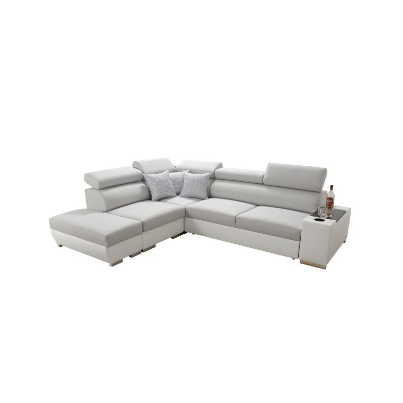 Narożnik Napoli III z funkcją spania oraz otwieranym barkiem Tkanina Luxo 6601 + Ecoskóra Narożnik Napoli III z funkcją spania oraz otwieranym barkiem Tkanina Luxo 6601 + Ecoskóra