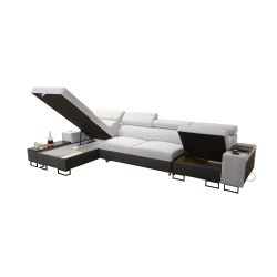 Narożnik Prestige XII Maxi z funkcją spania, portem usb w tkaninie Miękka w dotyku, Freya 210.04 + Tauro 8203 | Twój salon na no Narożnik Prestige XII Maxi z funkcją spania, portem usb w tkaninie Miękka w dotyku, Freya 210.04 + Tauro 8203 | Twój salon na no