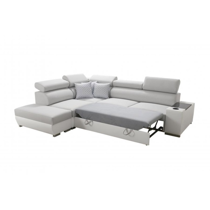 Narożnik Napoli III z funkcją spania oraz otwieranym barkiem Tkanina Luxo 6601 + Ecoskóra Narożnik Napoli III z funkcją spania oraz otwieranym barkiem Tkanina Luxo 6601 + Ecoskóra