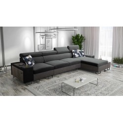 Narożnik Prestige XII Maxi z funkcją spania i portem usb tkanina Freya 210.24 + Tauro 8207
