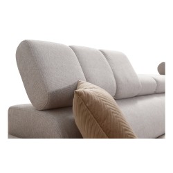 Narożnik Venna II z funkcja spania, portem usb i otwieranym barkiem tkanina Avra 7