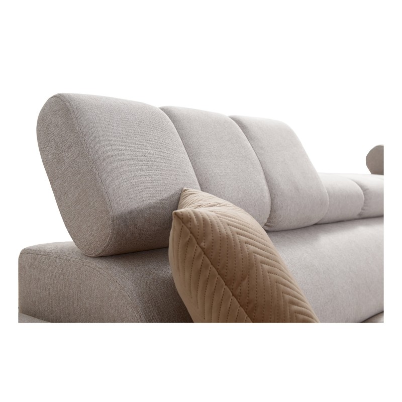 Narożnik Venna II z funkcja spania, portem usb i otwieranym barkiem tkanina Avra 12