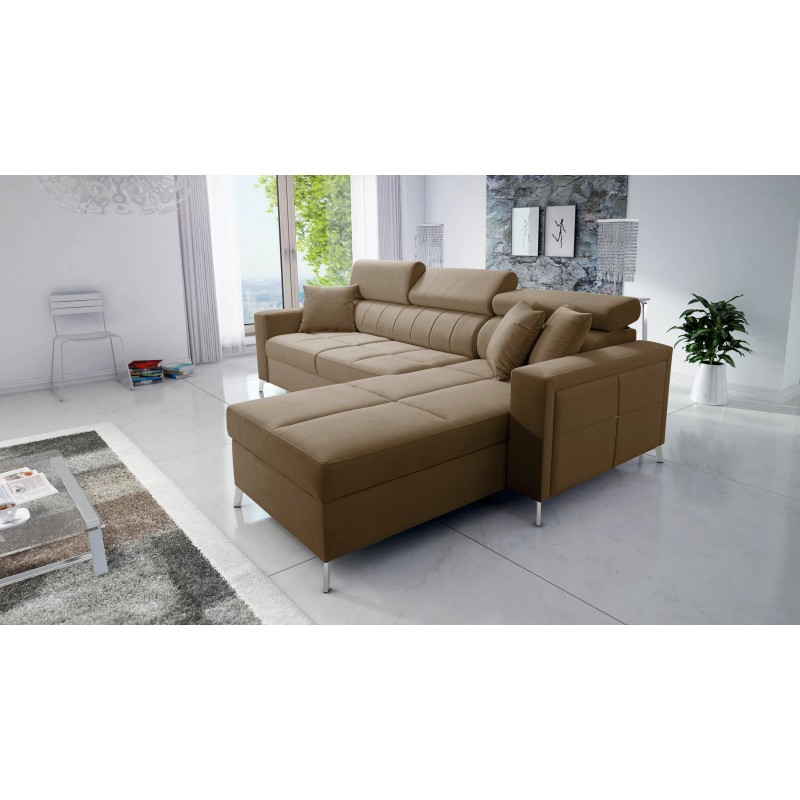 Oslo I Maxi Corner Sofa with Sleeping Function Velvet, Jaguar 2177 | Fantastic comfort and style in your home Oslo I Maxi Corner Sofa with Sleeping Function Velvet, Jaguar 2177 | Fantastic comfort and style in your home