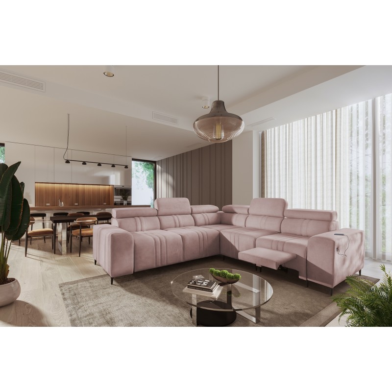 Narożnik Verona III Mix z funkcją spania oraz funkcją relax manualna tkanian Vena 10