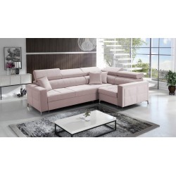 Oslo II corner sofa with sleeping function and bedding storage Velvet, Jaguar 2170 | Comfort and functionality at the highest le