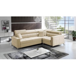 Oslo II Corner Sofa with Sleeping Function and Velvet Bedding Storage, Jaguar 2162 | Comfort and Functionality at the Highest Le