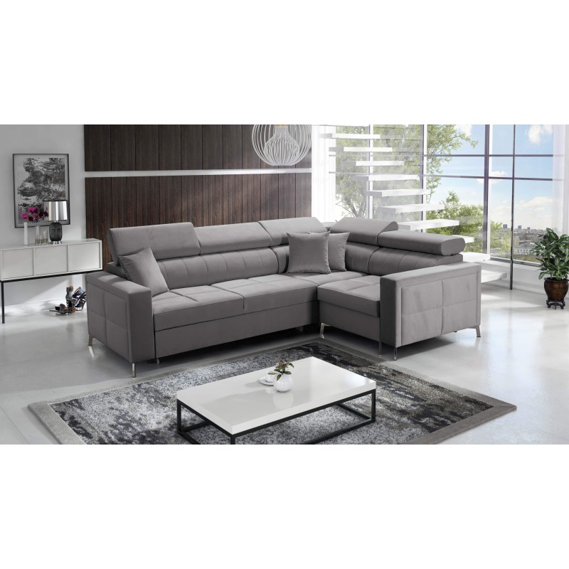 Oslo II corner sofa with sleeping function and bedding storage Velvet, Jaguar 2167 | Comfort and functionality at the highest le Oslo II corner sofa with sleeping function and bedding storage Velvet, Jaguar 2167 | Comfort and functionality at the highest le