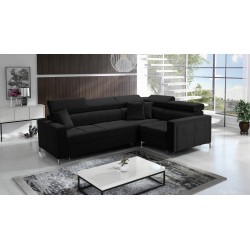 Oslo II Corner Sofa with Sleeping Function and Velvet Bedding Storage, Jaguar 2183 | Comfort and Functionality at the Highest Le