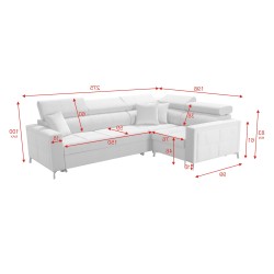 Oslo II Corner Sofa with Sleeping Function and Velvet Bedding Storage, Jaguar 2186 | Comfort and Functionality at the Highest Le Oslo II Corner Sofa with Sleeping Function and Velvet Bedding Storage, Jaguar 2186 | Comfort and Functionality at the Highest Le