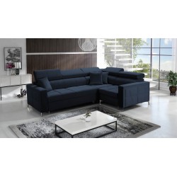 Oslo II Corner Sofa with Sleeping Function and Velvet Bedding Storage, Jaguar 2186 | Comfort and Functionality at the Highest Le