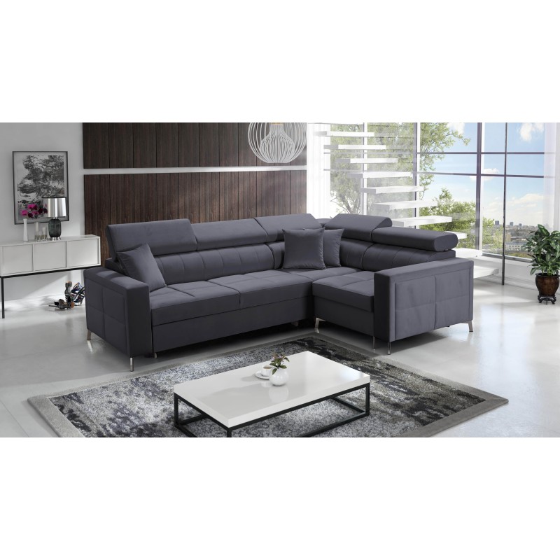 Oslo II Corner Sofa with Sleeping Function and Velvet Bedding Storage, Jaguar 2191 | Comfort and Functionality at the Highest Le Oslo II Corner Sofa with Sleeping Function and Velvet Bedding Storage, Jaguar 2191 | Comfort and Functionality at the Highest Le