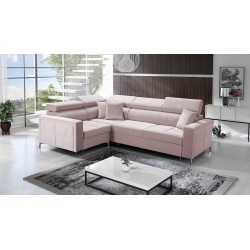 Oslo II corner sofa with sleeping function and bedding storage Velvet, Jaguar 2170 | Comfort and functionality at the highest le