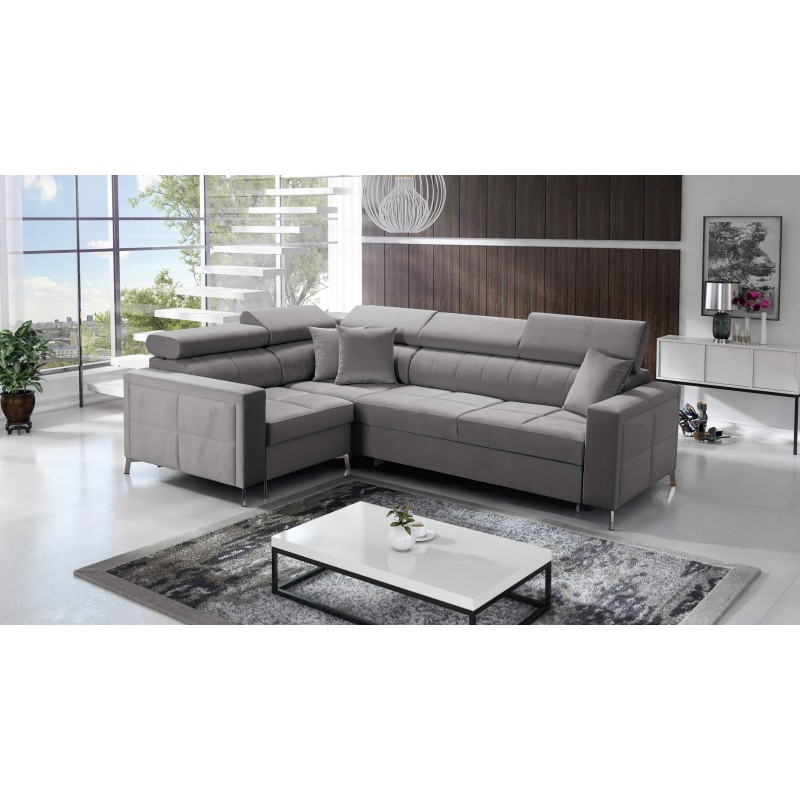Oslo II corner sofa with sleeping function and bedding storage Velvet, Jaguar 2167 | Comfort and functionality at the highest le Oslo II corner sofa with sleeping function and bedding storage Velvet, Jaguar 2167 | Comfort and functionality at the highest le