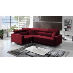 Oslo II corner sofa with sleeping function and bedding storage Velvet, Jaguar 2181 | Comfort and functionality at the highest le