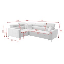 Oslo II corner sofa with sleeping function and bedding storage Velvet, Jaguar 2181 | Comfort and functionality at the highest le Oslo II corner sofa with sleeping function and bedding storage Velvet, Jaguar 2181 | Comfort and functionality at the highest le