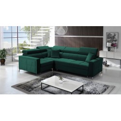 Oslo II corner sofa with sleeping function and bedding storage Velvet, Jaguar 2185 | Comfort and functionality at the highest le