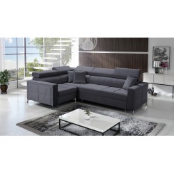 Oslo II Corner Sofa with Sleeping Function and Velvet Bedding Storage, Jaguar 2191 | Comfort and Functionality at the Highest Le