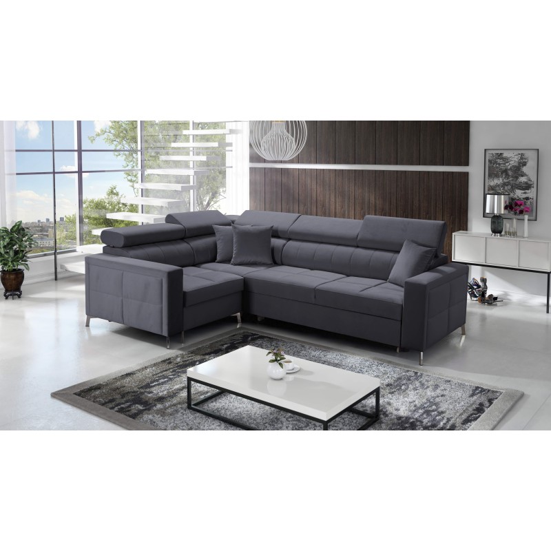 Oslo II Corner Sofa with Sleeping Function and Velvet Bedding Storage, Jaguar 2191 | Comfort and Functionality at the Highest Le Oslo II Corner Sofa with Sleeping Function and Velvet Bedding Storage, Jaguar 2191 | Comfort and Functionality at the Highest Le