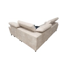 Narożnik Ascot II z funkcją spania, portem USB i regulowanymi zagłówkami Welur, Wave 12 | Twoja marka mebli