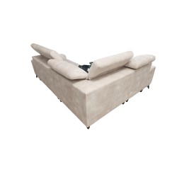 Narożnik Ascot II z funkcją spania, portem usb i regulowane zagłówki tkanina Wave 1