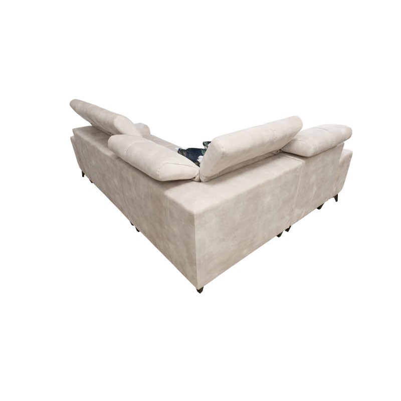 Narożnik Ascot II z funkcją spania, portem usb i regulowane zagłówki tkanina Wave 1