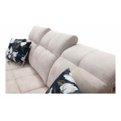 Narożnik Ascot IX z funkcją spania, portem usb i regulowane zagłówki tkanina Wave 1