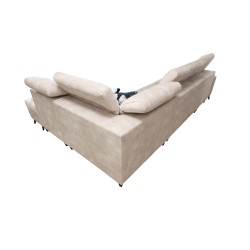 Narożnik Ascot XI z funkcją spania, portem usb i regulowane zagłówki tkanina Wave 15