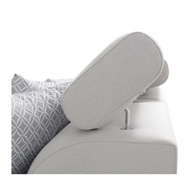 Narożnik Napoli I mini z funkcją spania i barkiem - Welur, Amor Velvet 4301 + Ecoskóra + Ecoskóra