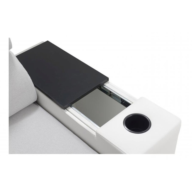 Narożnik Napoli I mini z funkcją spania i barkiem - Welur, Amor Velvet 4304 + Ecoskóra + Ecoskóra Narożnik Napoli I mini z funkcją spania i barkiem - Welur, Amor Velvet 4304 + Ecoskóra + Ecoskóra