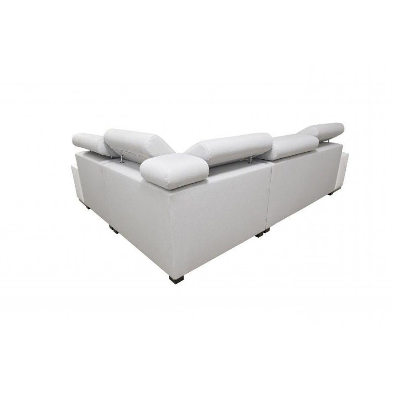 Narożnik Napoli II z funkcją spania i barkiem - Welur, Amor Velvet 4302 + Ecoskóra Narożnik Napoli II z funkcją spania i barkiem - Welur, Amor Velvet 4302 + Ecoskóra