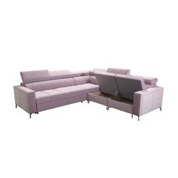 Oslo IV corner sofa with sleeping function and storage for bedding Velvet, Jaguar 2185 Oslo IV corner sofa with sleeping function and storage for bedding Velvet, Jaguar 2185