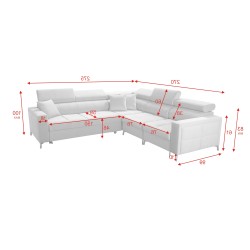 Oslo IV corner sofa with sleeping function and bedding storage Velvet, Jaguar 2186 Oslo IV corner sofa with sleeping function and bedding storage Velvet, Jaguar 2186