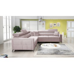 Oslo IV corner sofa with sleeping function and velvet bedding storage, Jaguar 2170