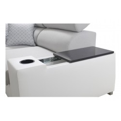 Narożnik Napoli III z funkcją spania | Luksusowy narożnik z otwieranym barkiem