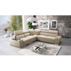 Narożnik Napoli III z funkcją spania oraz otwieranym barkiem Tkanina Amor Velvet 4304