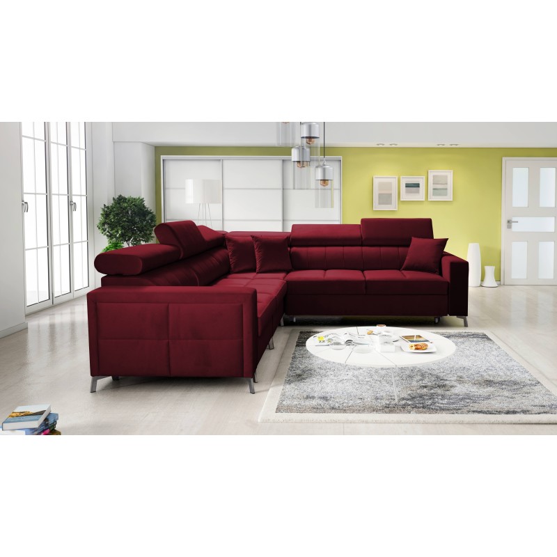 Oslo IV corner sofa with sleeping function and bedding storage Velvet, Jaguar 2181 Oslo IV corner sofa with sleeping function and bedding storage Velvet, Jaguar 2181