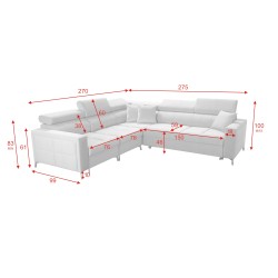 Oslo IV corner sofa with sleeping function and bedding storage Velvet, Jaguar 2181 Oslo IV corner sofa with sleeping function and bedding storage Velvet, Jaguar 2181