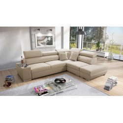 Narożnik Napoli III z funkcją spania oraz otwieranym barkiem Tkanina Amor Velvet 4304