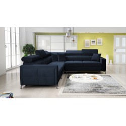 Oslo IV corner sofa with sleeping function and bedding storage Velvet, Jaguar 2186