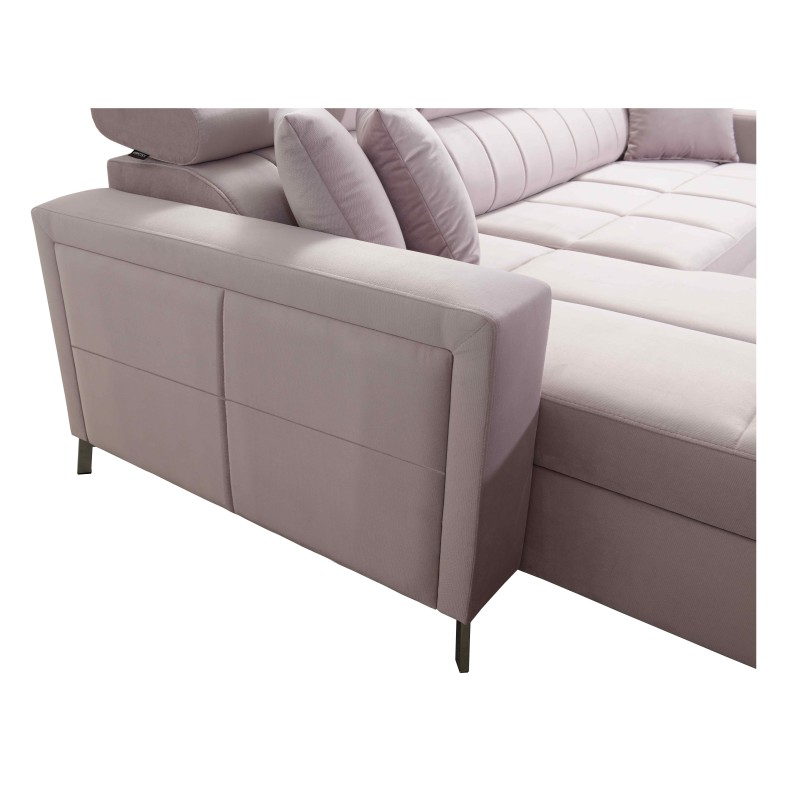 Narożnik Oslo I mini z funkcją spania oraz pojemnikiem na pościel tkanina Jaguar 2167