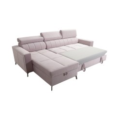 Narożnik Oslo I mini z funkcją spania oraz pojemnikiem na pościel tkanina Jaguar 2167