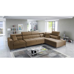 Oslo X mini corner sofa with a sleeping function and a storage compartment for be